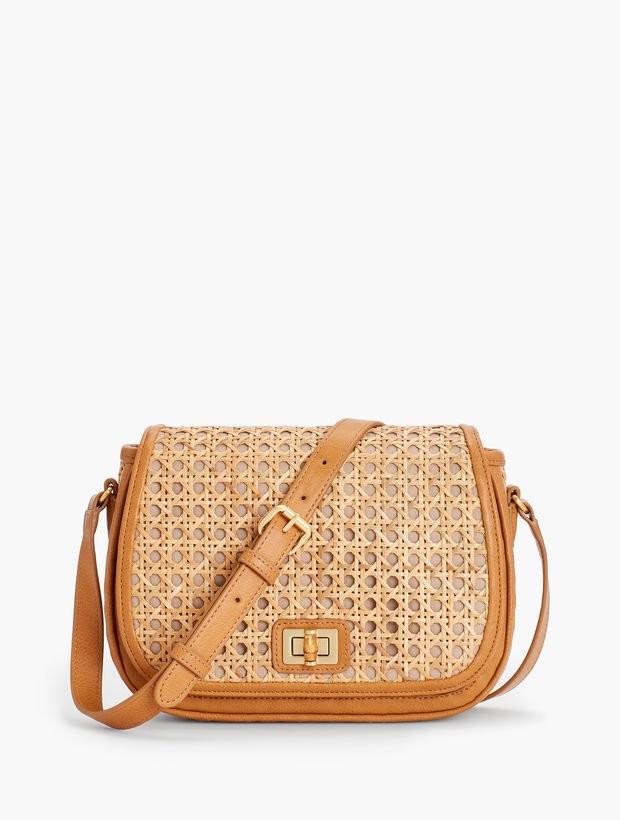 Caning Rattan Crossbody Bag | Talbots