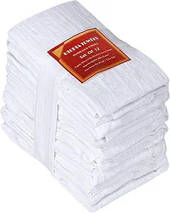 Utopia Kitchen Flour Sack Tea Towels 12 Pack, 28 x 28 Inches Ring Spun 100% Cotton Dish Cloths - ... | Amazon (US)