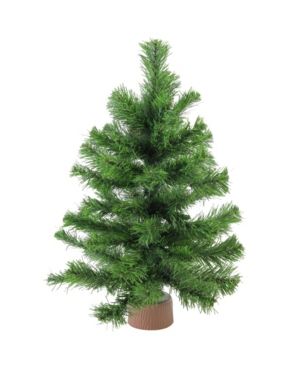 Northlight 18" Mini Pine Artificial Christmas Tree in Faux Wood Base - Unlit | Macys (US)