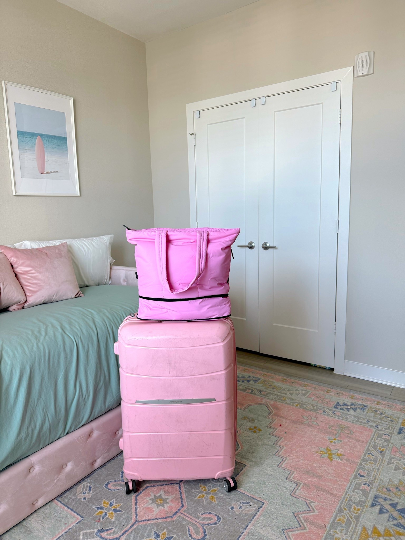 travel day luggage and personal item 💕🧳