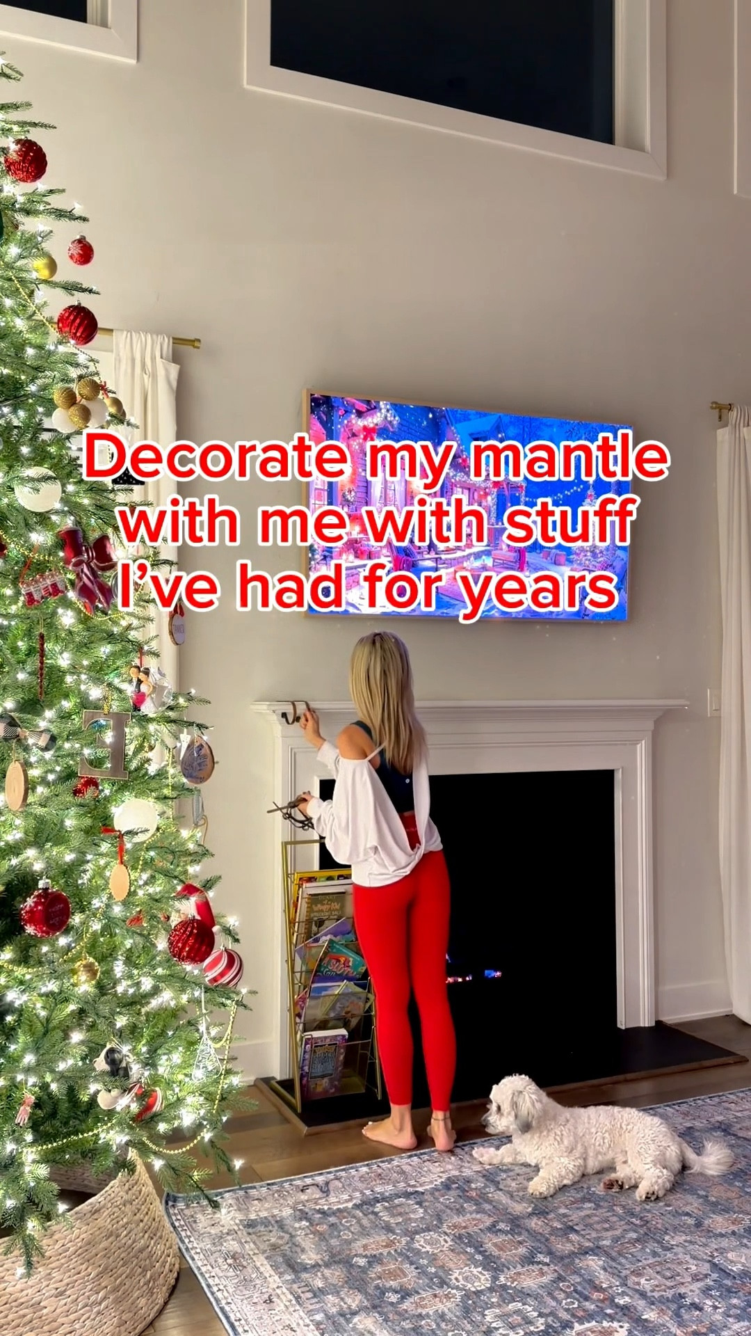 Decorate for Christmas with me! I love a classic 90s Christmas look! This Christmas mantle is the same as I do it every year! Classic and timeless 

#LTKSaleAlert #LTKHome #LTKSeasonal