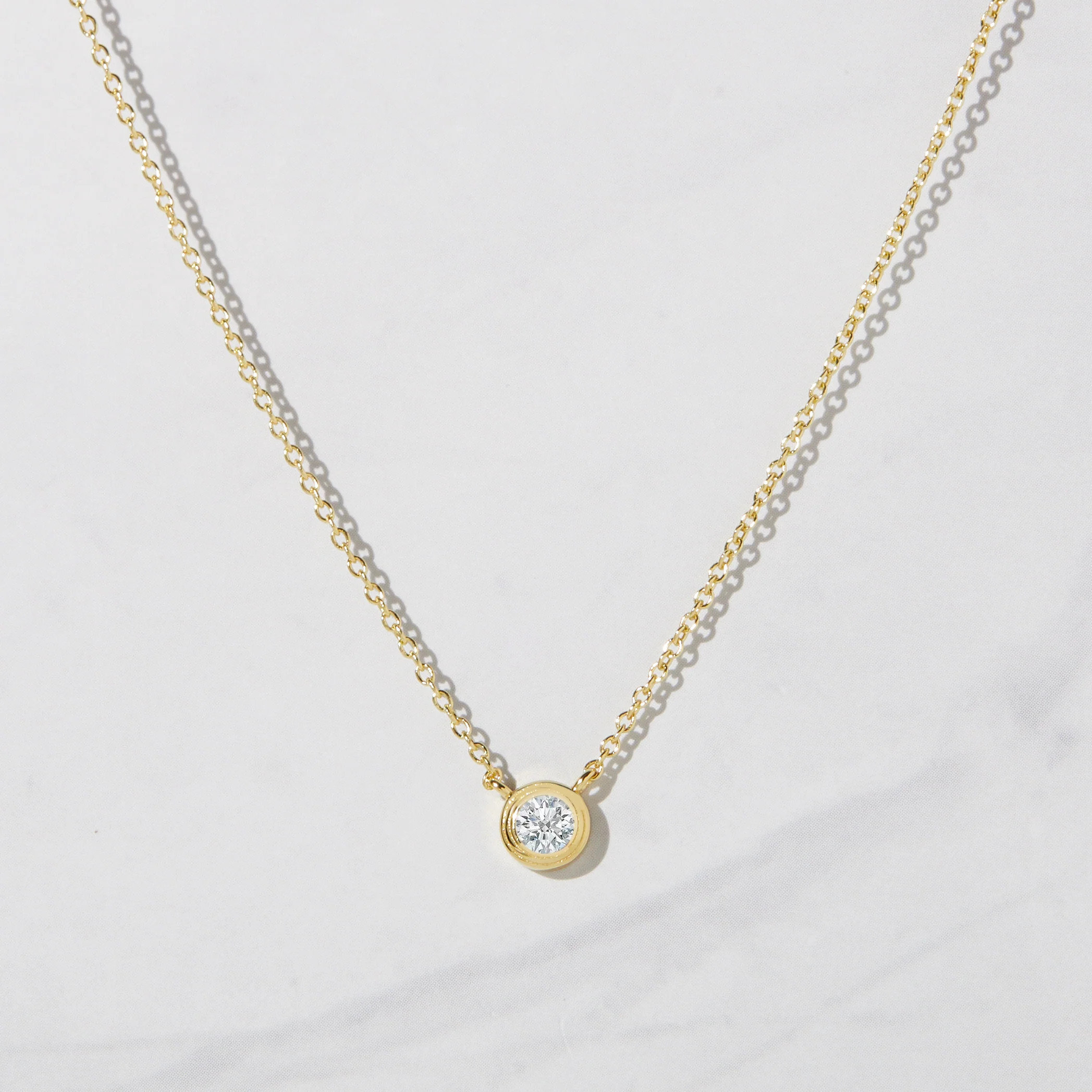 Tiny Bezel Necklace | Sami Jewels