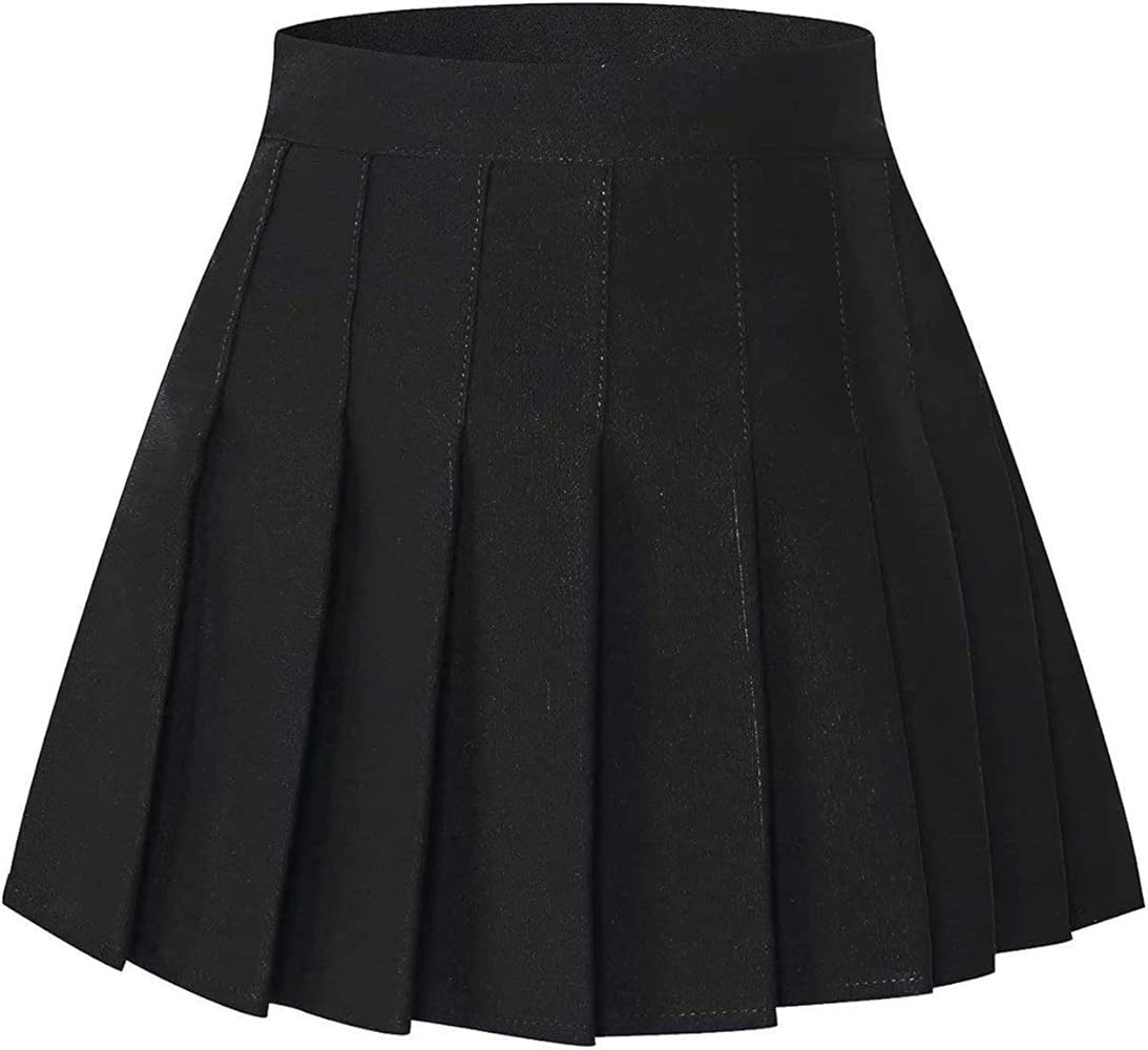 Girls Women's Pleated Skirt with Comfy Stretchy Band, 2 Years - US 2XL | Amazon (US)