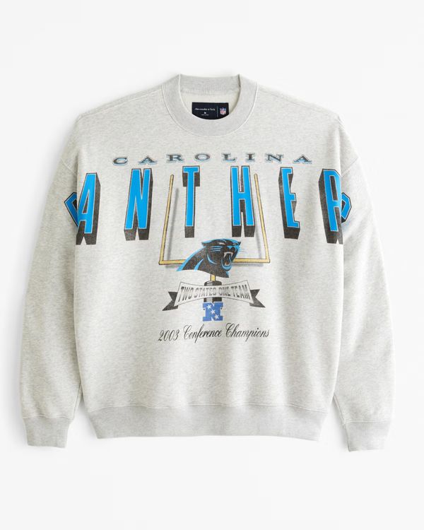 Men's Carolina Panthers Graphic Crew Sweatshirt | Men's Tops | Abercrombie.com | Abercrombie & Fitch (US)