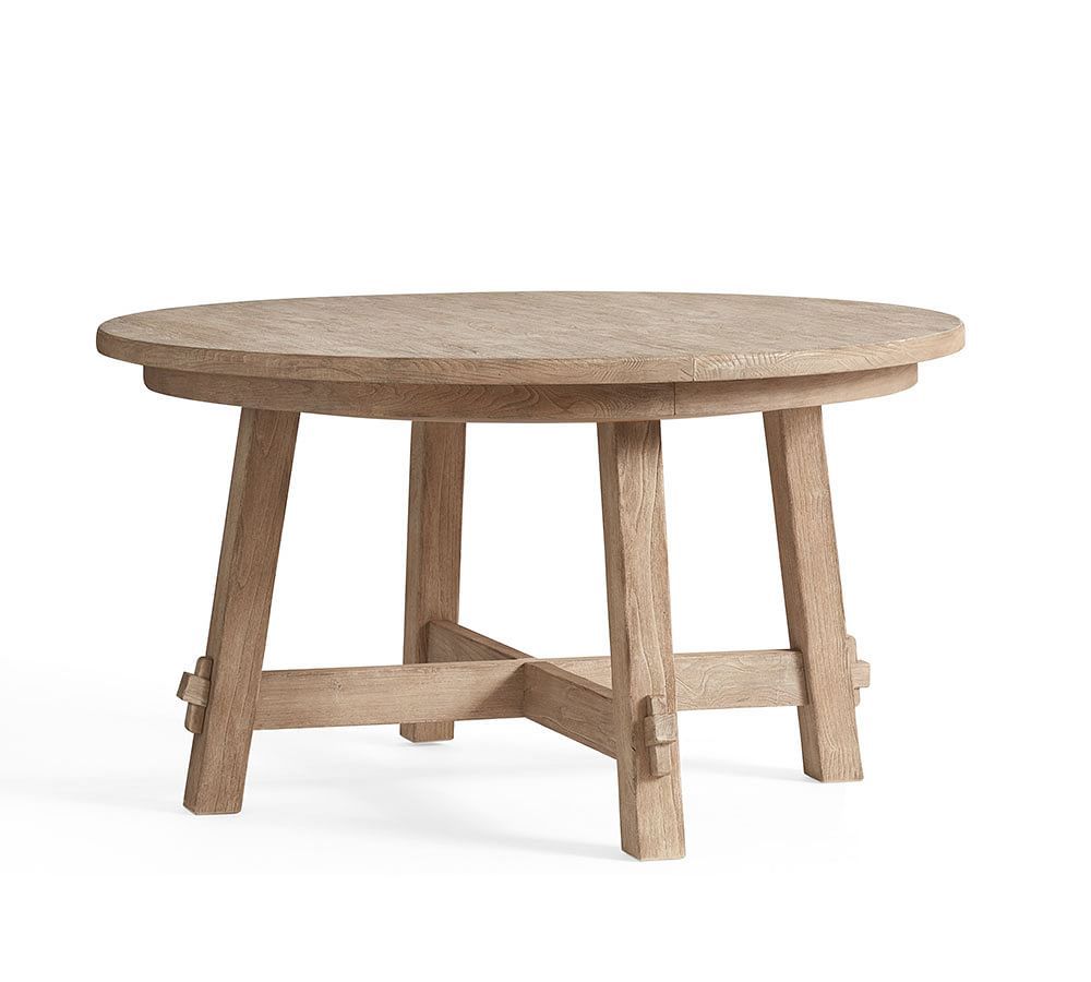 Toscana Round Pedestal Extending Dining Table, Seadrift, 54&amp;quot; - 72&amp;quot; L | Pottery Barn (US)