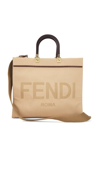 Fendi Sunshine Shopper Tote Bag in Beige | Revolve Clothing (Global)