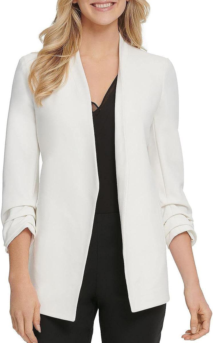 DKNY SPORTSWEAR Women's Missy Foundation Long Sleeve Shawl Collar Jacket | Amazon (US)