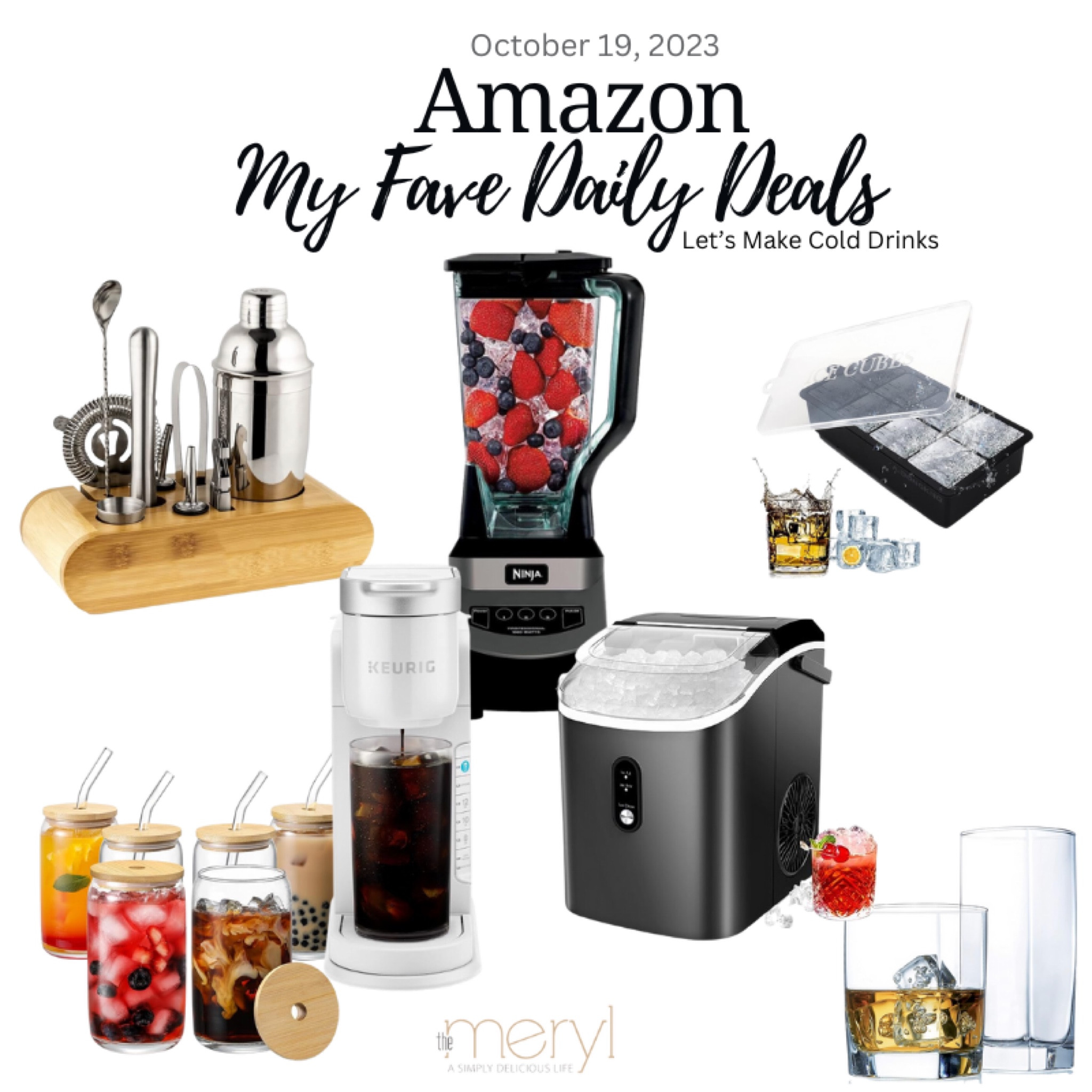 Amazon Deals on what you need to make cold drinks 10.19.23
Bar Tools Ninja Blender Large Ice Cube Tray Keurig K-Ice Tumbler Ice Maker Drinking Glasses

#LTKfindsunder100 #LTKhome
