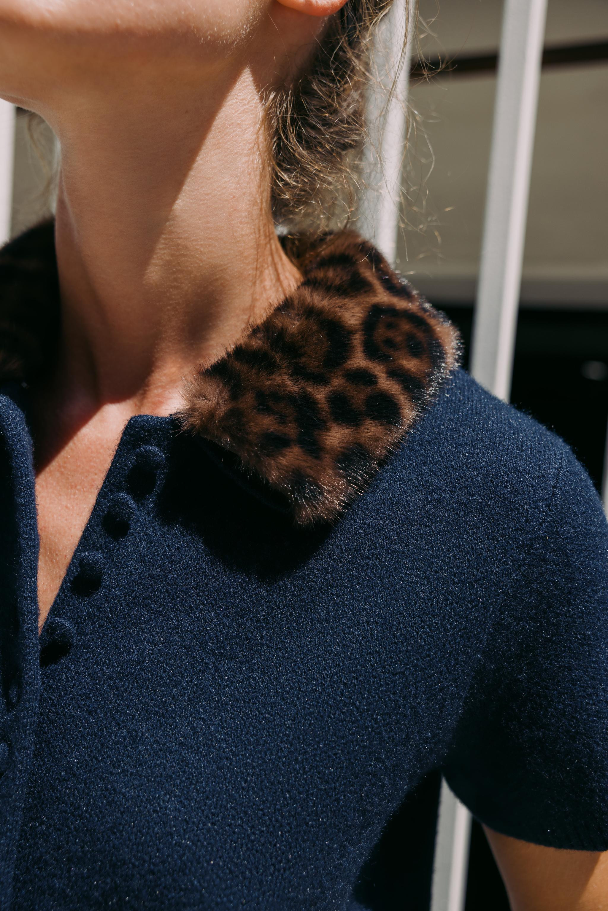 ANIMAL PRINT COLLAR KNIT CARDIGAN | Zara UK