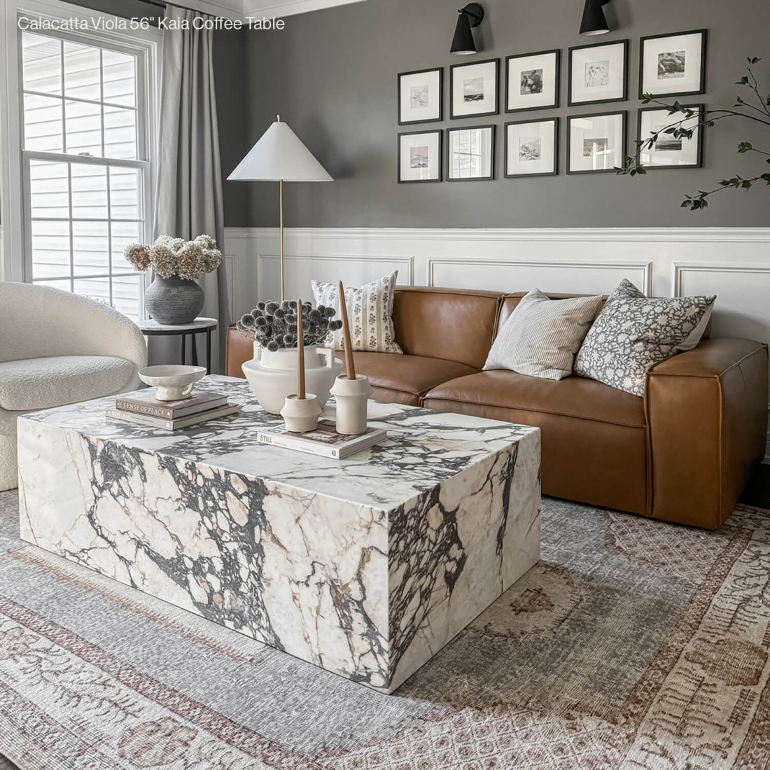 Kaia Marble Plinth Block Large Coffee Table | Eternity Modern