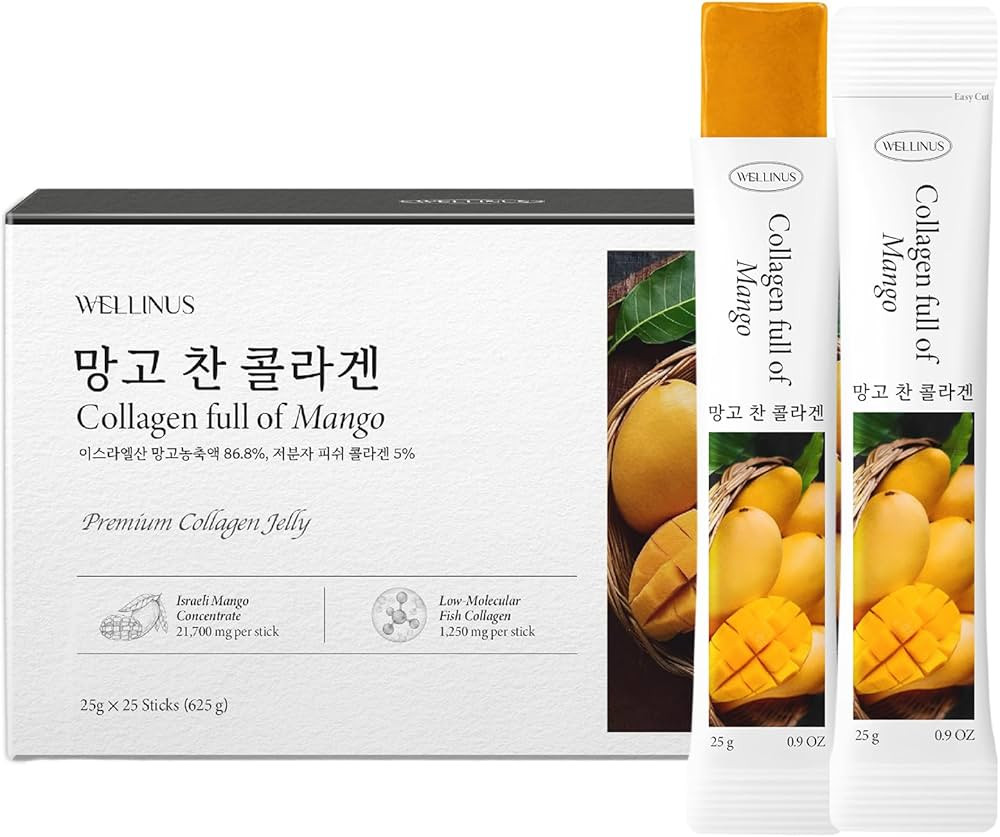 Korean Beauty Collagen Full of Mango, Jelly Stick, Marine Collagen, Fast Absorbing, Snack, Ultra-... | Amazon (US)