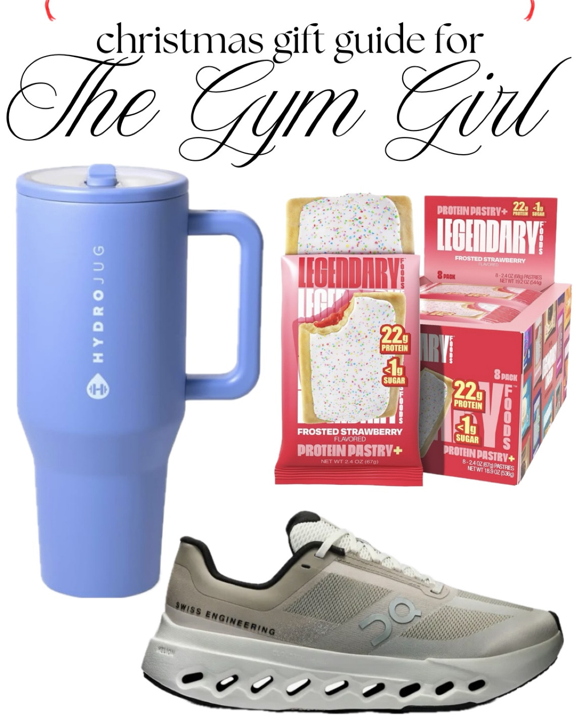 christmas gift guide for the gym girl 🩷 gym shoes, lifting shoes, weightlifting shoes, running shoes, nike shoes, on shoes, hoka shoes, adidas shoes, protein powder, protein bars, energy drinks, water tumbler, hydrojug, stanley cup, brumate 

#LTKShoeCrush #LTKActive #LTKStyleTip
