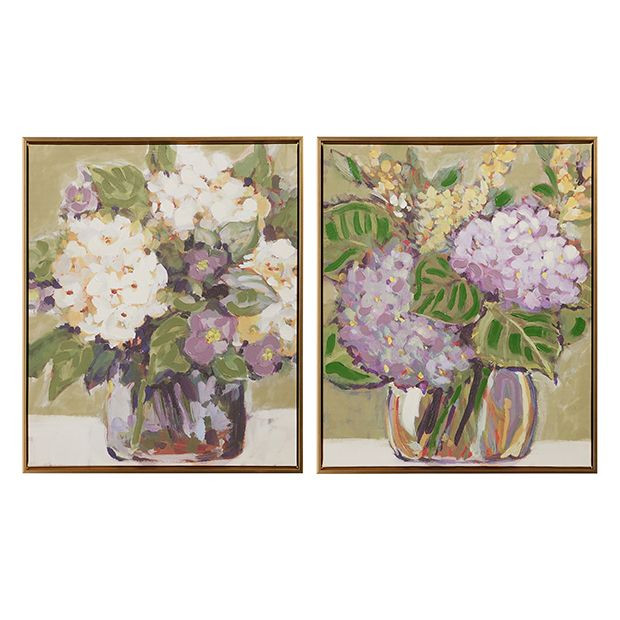 Hydrangea Framed Wall Art Set of 2 | Antique Farm House