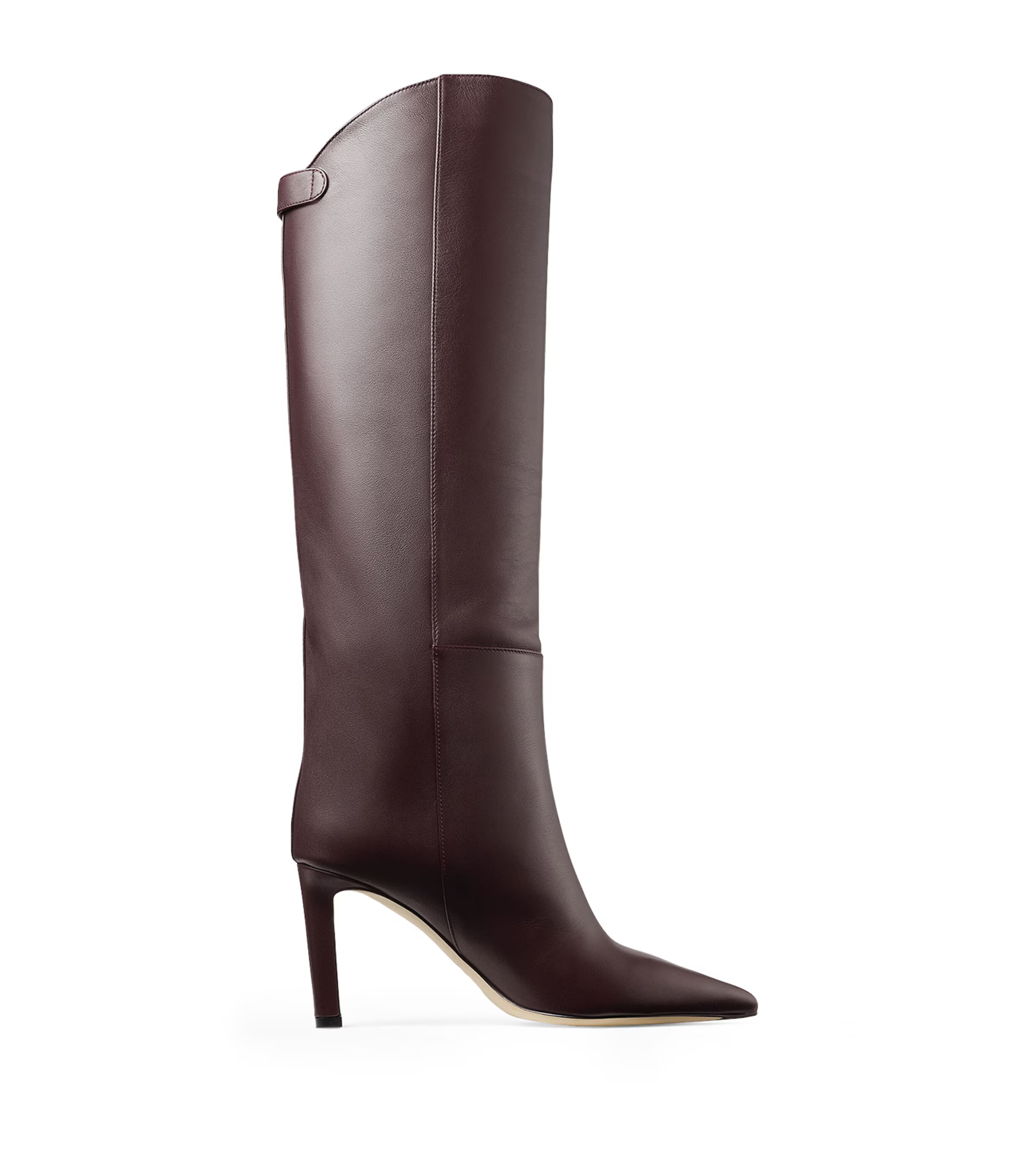 Burgundy Alizze 85 Leather Knee-High Boots | Harrods