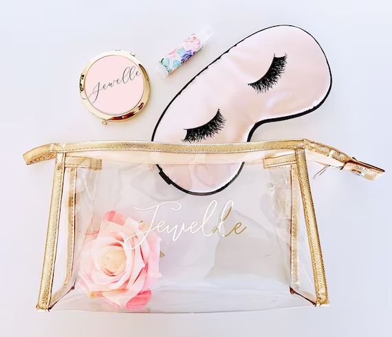Monogram Makeup Bags  Bridesmaid Makeup Bags  Personalized | Etsy | Etsy (US)