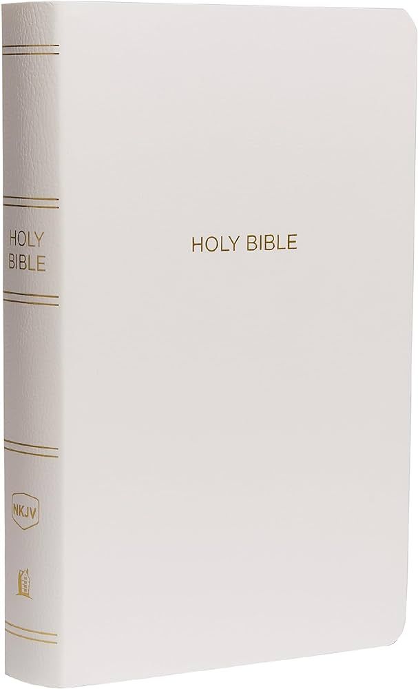 NKJV, Gift and Award Bible, Leather-Look, White, Red Letter, Comfort Print: Holy Bible, New King ... | Amazon (US)