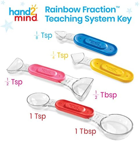 hand2mind Rainbow Fraction Measuring Spoons, Fraction Manipulatives, Baking Supplies for Kids, Kids  | Amazon (US)
