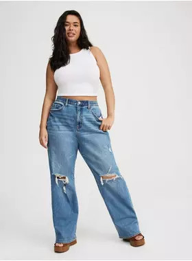Baggy High-Rise Straight Jean | Torrid (US & Canada)