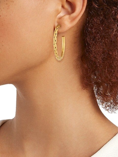 Bali Weave 22K Goldplated Hoop Earrings | Saks Fifth Avenue