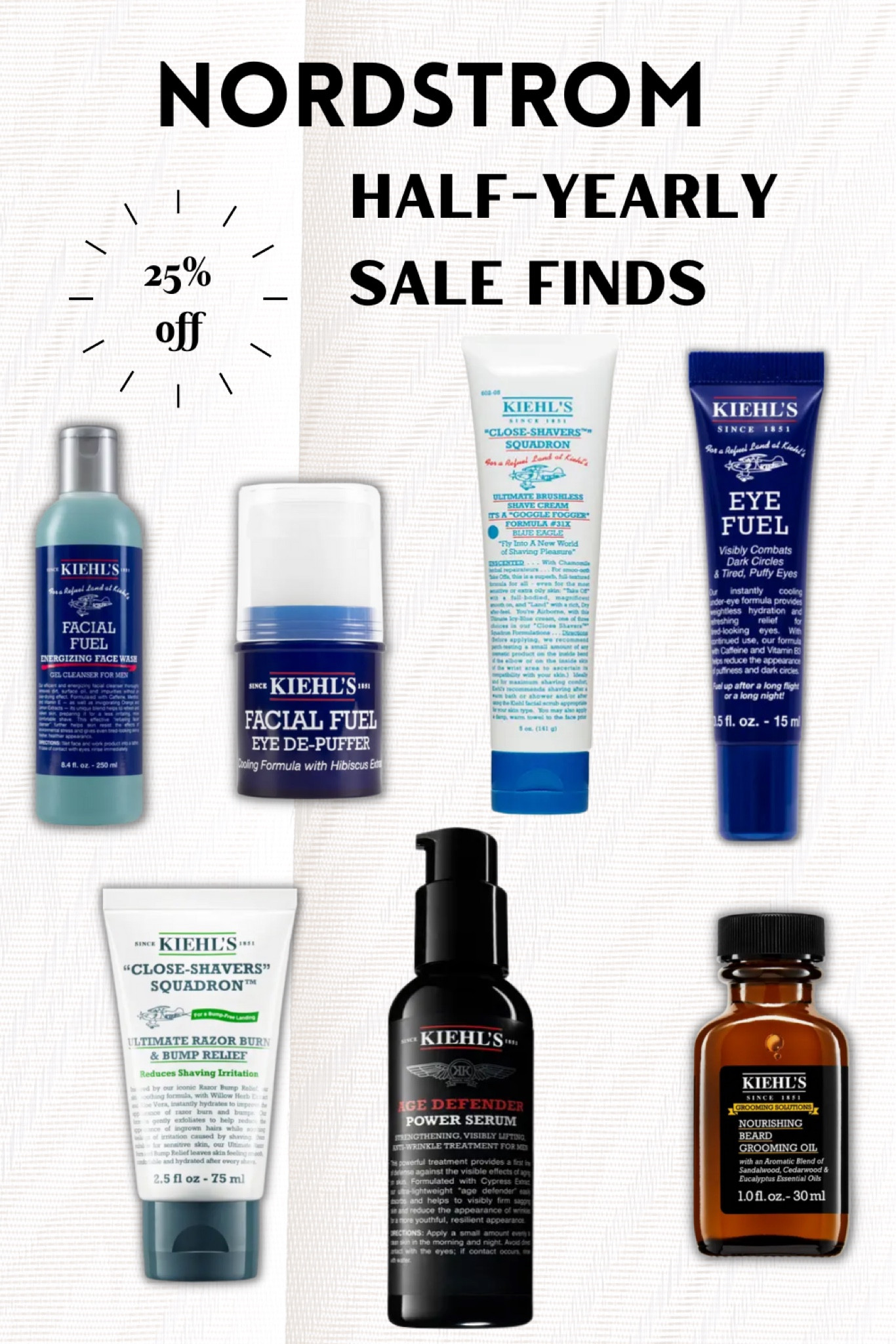 Nordstrom Sale, Half Yearly Sale, Beauty Sale Finds, Kiehls, premium beauty, face cream, beard oil, premium skincare; self care 

#LTKbeauty #LTKsalealert #LTKFind