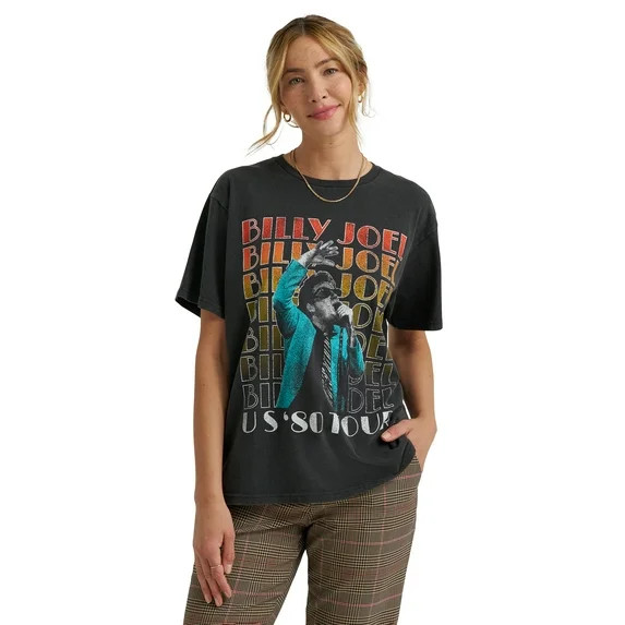 Lee® Women's Short Sleeve Billy Joel Graphic Tee, Sizes S-3XL | Walmart (US)