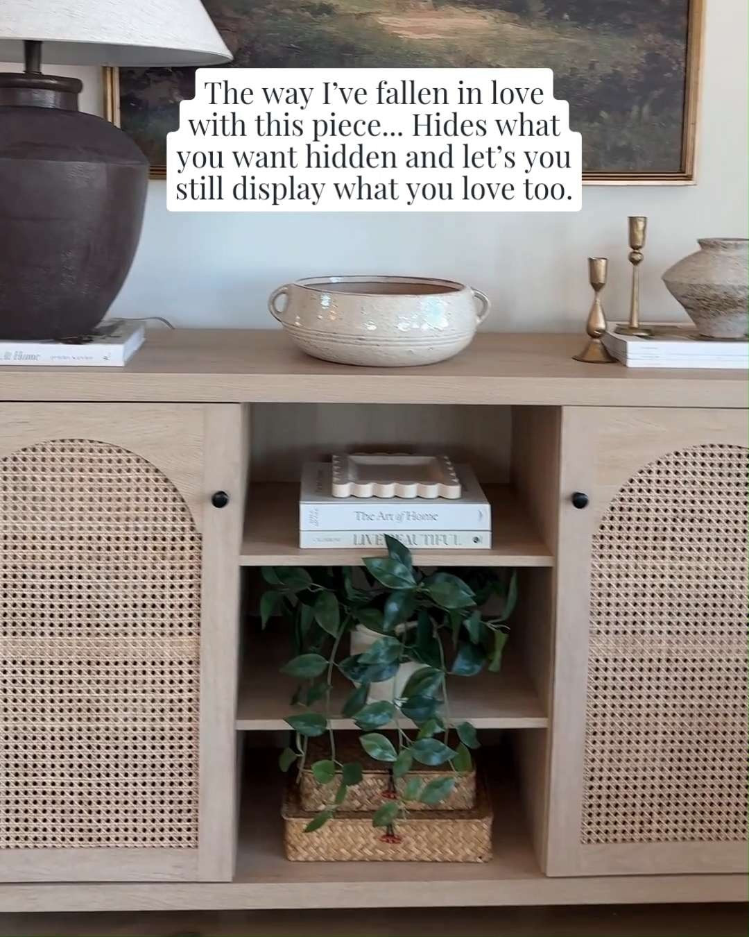 An arched console cabinet adds instant character to a space. The shape softens everything, while the storage keeps things looking clean and intentional.

It’s one of those pieces that makes a room feel styled without trying too hard. 

 #LTKmomlife #LTKvlog #LTKHome