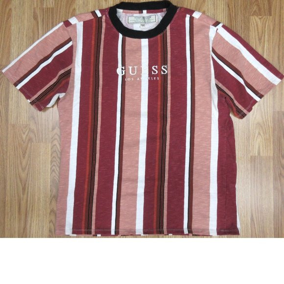 GUESS REGULAR FIT 100% COTTON T-SHIRT RED, BLACK & WHITE LARGE, L | Poshmark