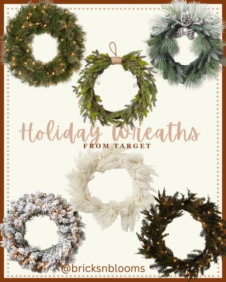 Holiday Wreaths From Target 

Flocking, Christmas home decor, winter decor, winter lights, pine ones, boho winter 

#LTKHoliday #LTKhome #LTKSeasonal
