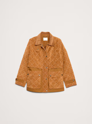 Quilted Chenille & Canvas Field Jacket | Banana Republic (US)