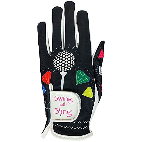 Giggle Golf Women's Golf Glove (Small, Worn On Right Hand, Swing with Bling) | Amazon (US)