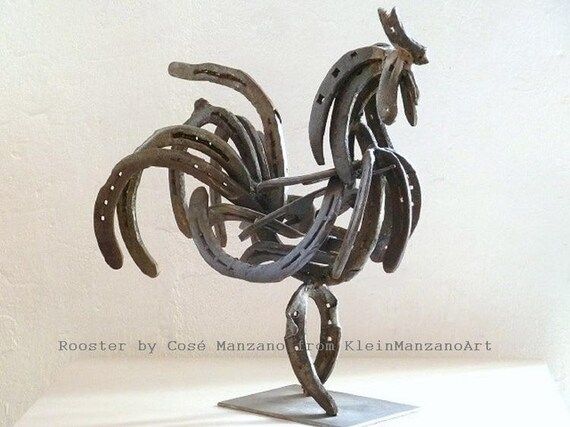 Metal sculpture, Rooster, Contemporary art, Original sculpture, Home decor, Country decor, Farm anim | Etsy (CAD)