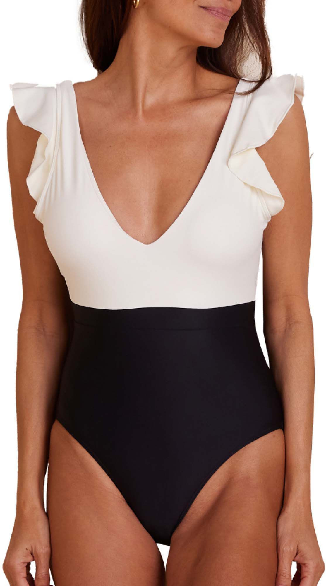 Summersalt Women's The Ruffle Backflip Swimsuit, Size 16, Sea Urchin/White Sand | DICK'S Sporting Goods