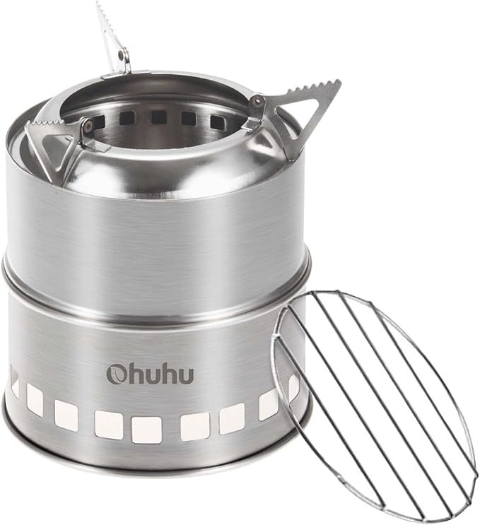 Camping Stove, Ohuhu Camp Stove Wood Burning Stove Stainless Steel Stoves Mini Portable Stove for... | Amazon (US)