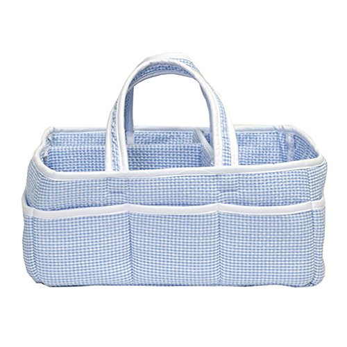 Blue Gingham Seersucker Storage Caddy | Amazon (US)