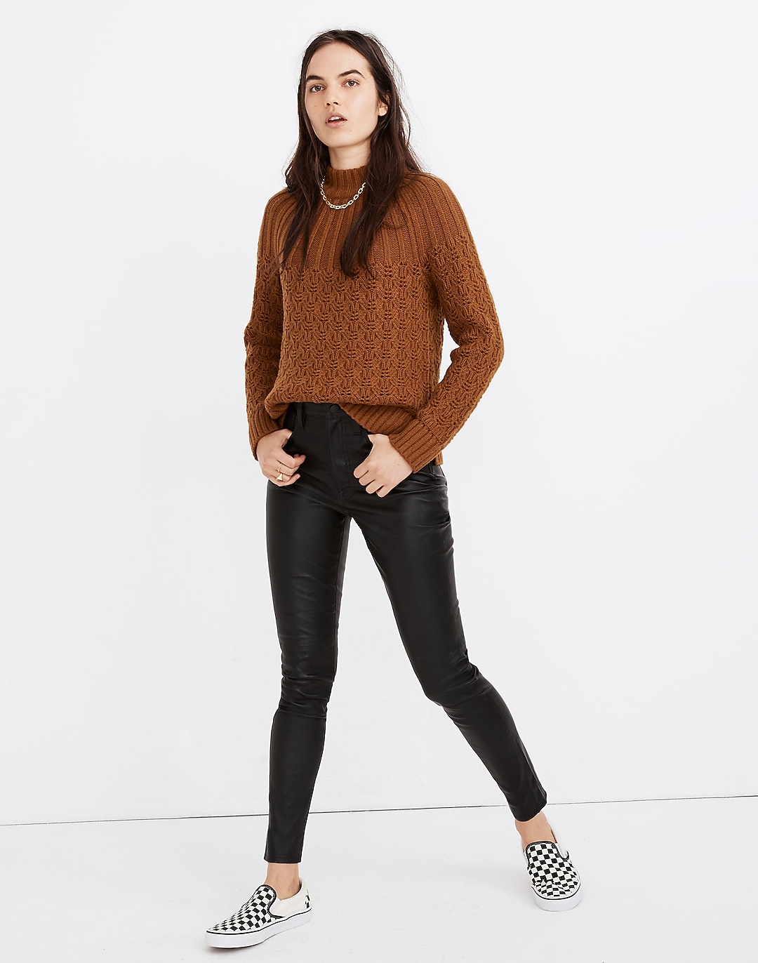 10" High-Rise Skinny Jeans: Leather Edition | Madewell