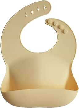 mushie Silicone Baby Bib | Adjustable Fit Waterproof Bibs (Sunshine) | Amazon (US)