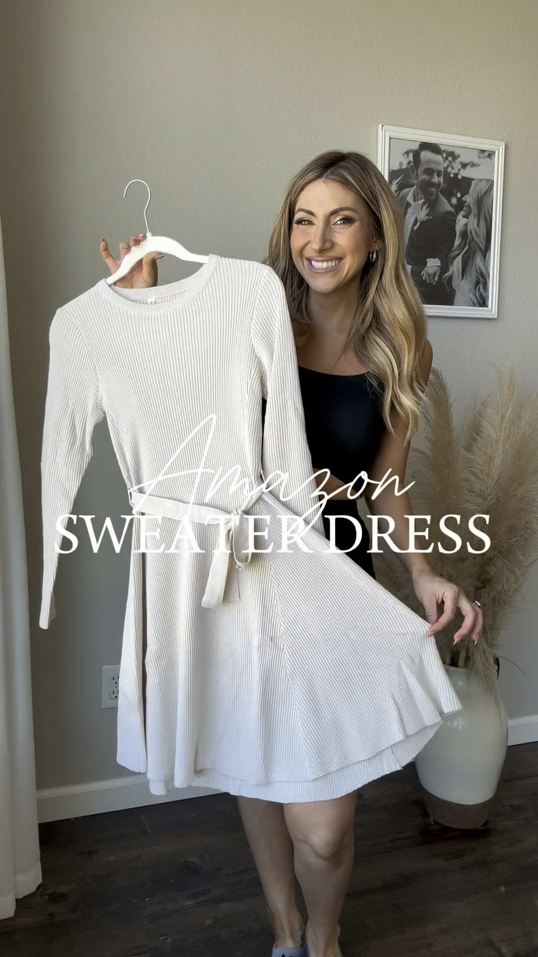 Amazon Sweater dress! petite friendly i’m 5’2” wearing a size small! 
fall outfit idea, fall fashion, fall outfits, fall essentials, sweater dress, fall boots, knee high boots

#LTKFindsUnder50 #LTKFallSale #LTKShoeCrush