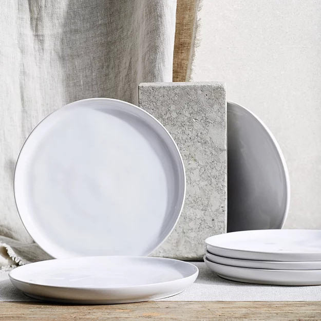 Portobello White Dinner Plate – Set of 6 | The White Company (US & CA)