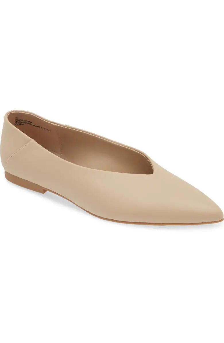 Open Edit Kyler Pointed Toe Flat (Women) | Nordstrom | Nordstrom