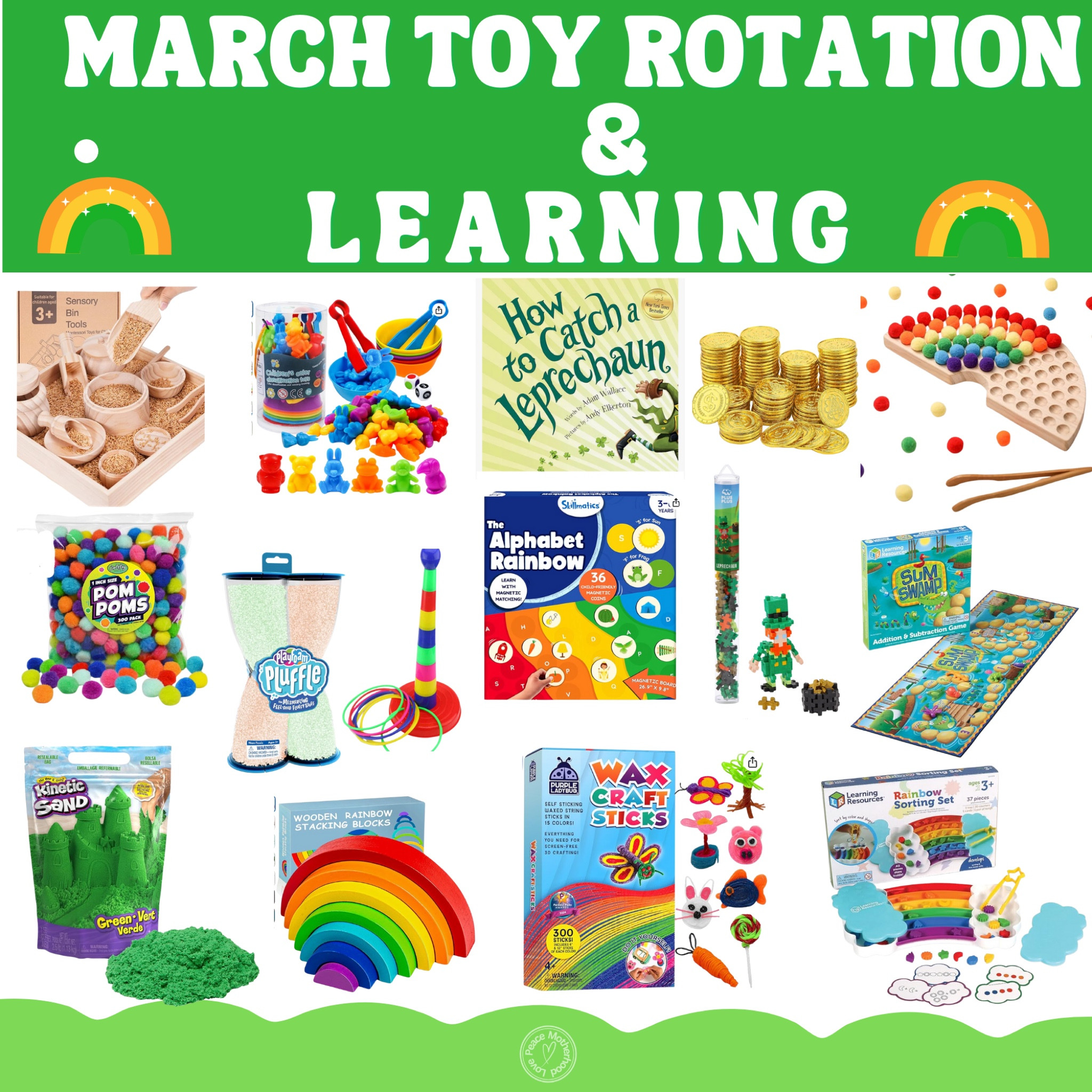 Ultimate St. Patrick’s Day toys and learning activities. Refresh your kids place space this March with a St. Patrick’s Day inspired toy rotation! Including fun, learning activities, since plate ideas, and festive toys, that spark, creativity and exploration.

#LTKGiftGuide #LTKSeasonal #LTKKids