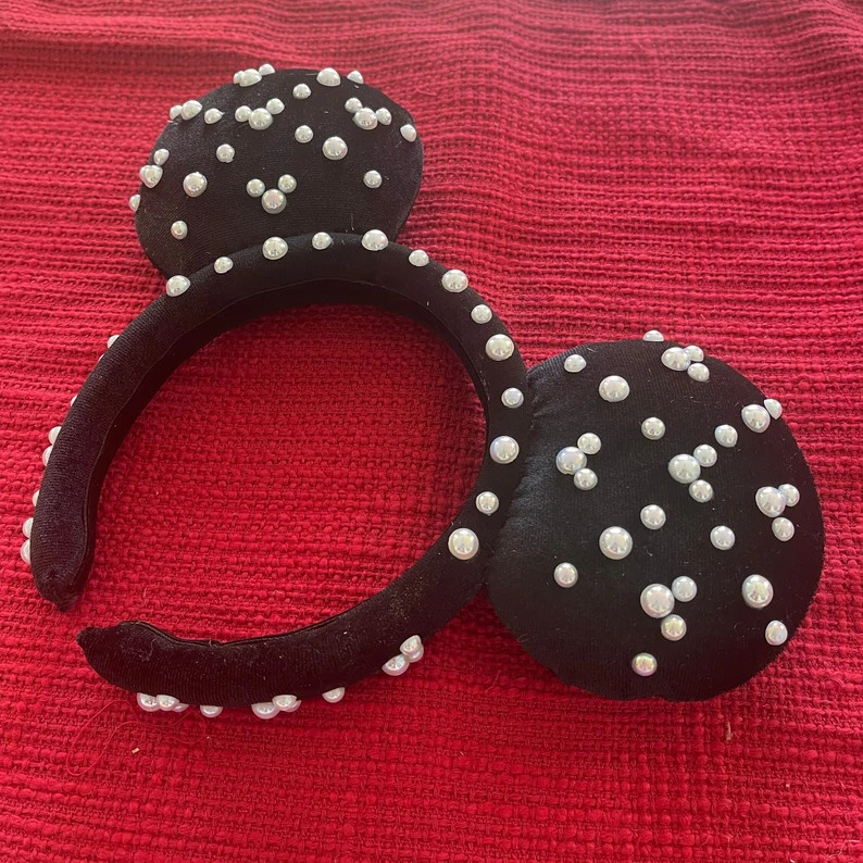 Black Padded Pearl Ears - Etsy | Etsy (US)