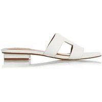 Dune London Loupe Leather Smart Slider Sandals - White | Very (UK)