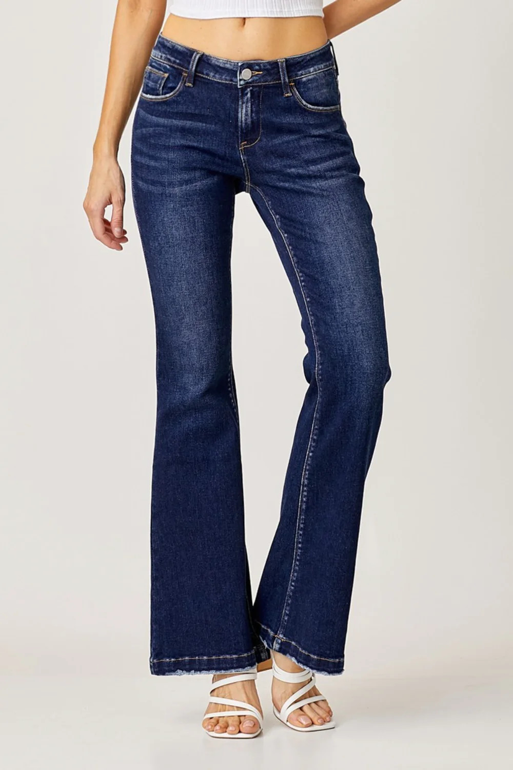 Full Size Low Rise Flare Jeans 13(31) | Casual Chic Boutique
