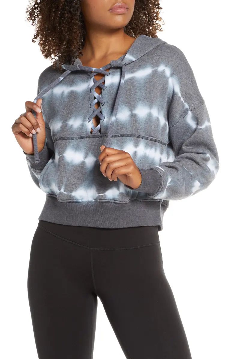 Tie Dye Believer Lace-Up Hoodie | Nordstrom