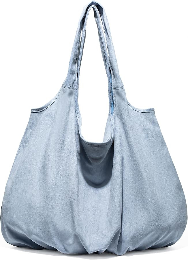Slouchy Suede Hobo Bags for Women Large Shoulder Bag Handbags Chic Tote Purse Satchel for Travel ... | Amazon (US)