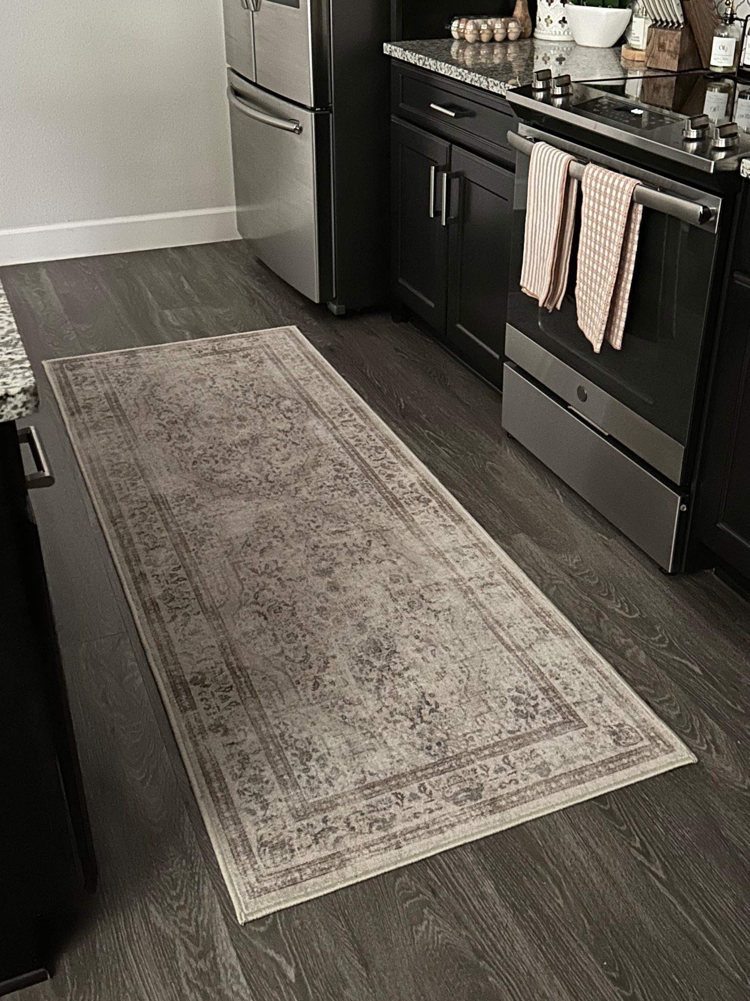 Love our new washable rugs throughout the home this one is such great quality and thickness love the colors have same color in our master bedroom then the dark wood for my entry way after spring #rug #ruggable #washablerugs #neutralkitchen #kitchenrunmer #runner #springdecor #summerstyle #scandi  

#LTKSeasonal #LTKHome #LTKStyleTip