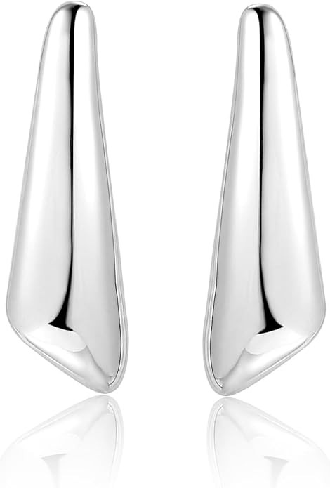 Chunky Gold Dangle Earrings For Women Gold Plated Statement Earrings Large Minimalist Geometric L... | Amazon (US)