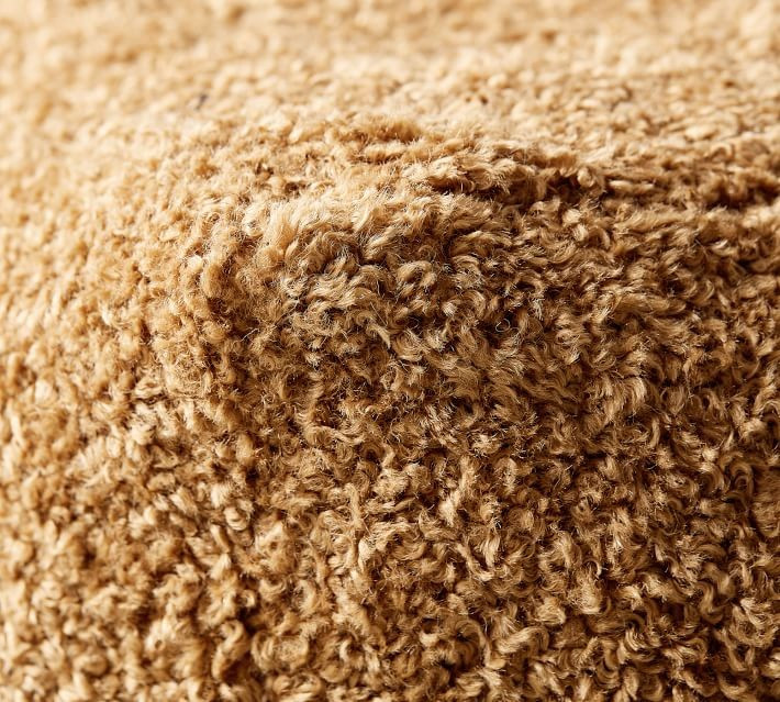 Cozy Tedday Faux Fur Pouf, 17 x 17 x 18", Tobacco | Pottery Barn (US)