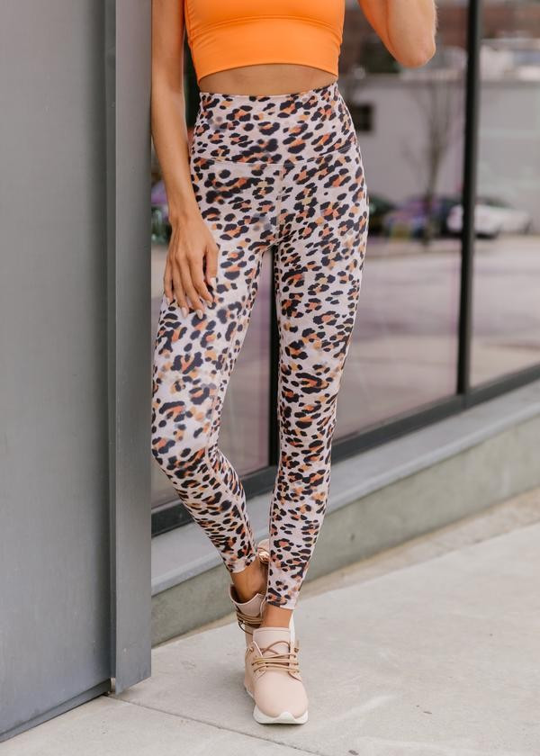 Beach Riot Piper Legging - Watercolor Leopard | SculptHouse