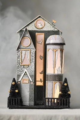 Florence Balducci Black Cat Light-Up Paper House | Anthropologie (US)